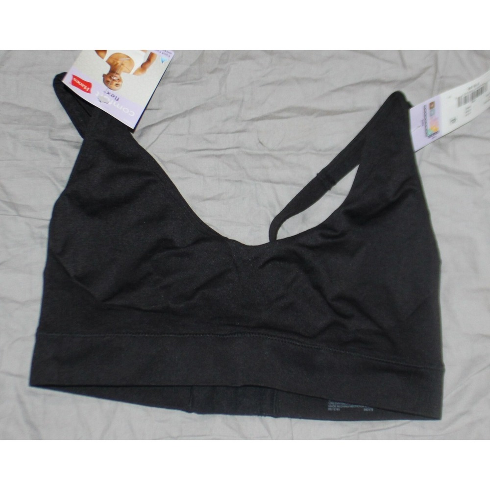 Hanes Wirefree Bra Comfy Support ComfortFlex Fit Adjustable Straps Racerback S